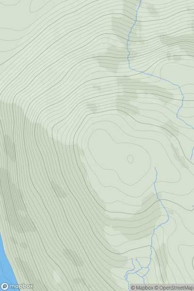 Thumbnail image for A' Chruach [Knoydart to Glen Kingie] showing contour plot for surrounding peak